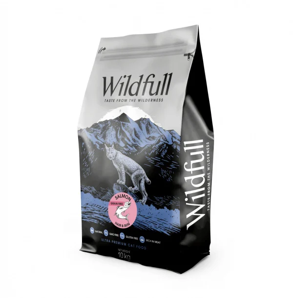 Hrana uscata - Wildfull Cat Hair & Skin - Hrana uscata ultra-premium - Somon-10kg