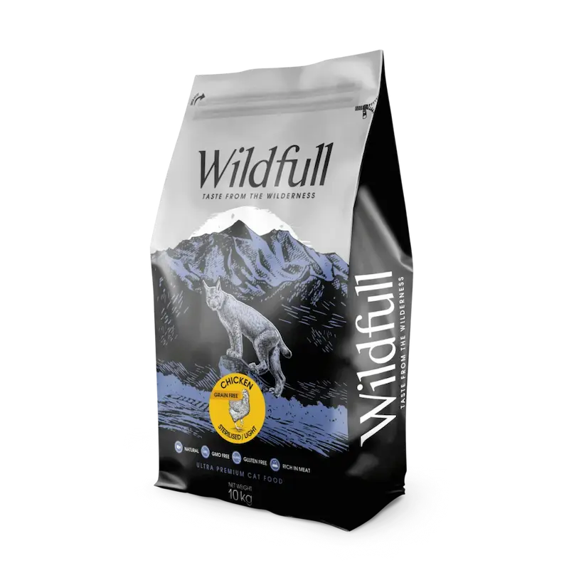 Hrana pisici - Wildfull Cat Sterilized, Light - Hrana uscata ultra-premium - Pui - 1.5kg