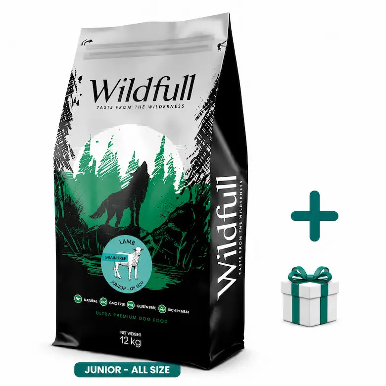 Talie Mica - Wildfull JUNIOR all size - Hrana uscata ultra-premium - Miel - 12kg- Fără cereale!