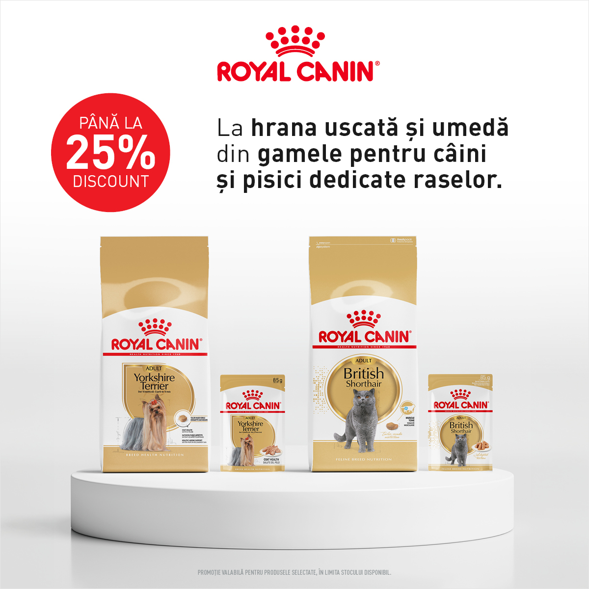 Royal Canin Rase pana la 25% Mobile