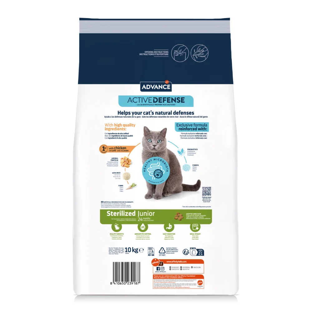 Hrana Uscata Pisici ADVANCE Sterilized Junior 10kg [4]