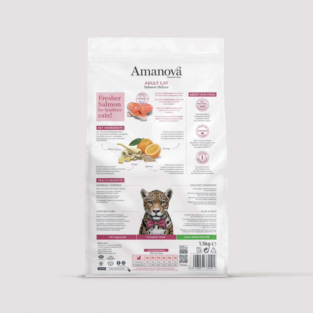 Hrană Uscată Pisică Adult, AMANOVA, Hipoalergenic, Somon, 6kg [2]