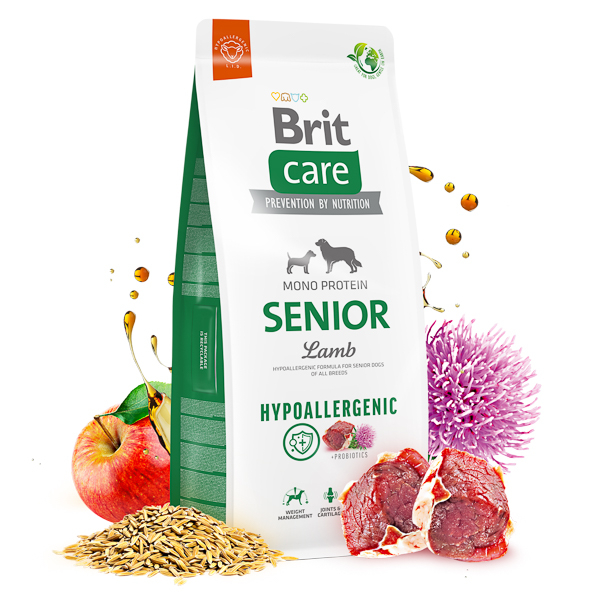 BRIT CARE Hypoallergenic, Hrană Uscată Câine Senior, Miel, 12kg [3]