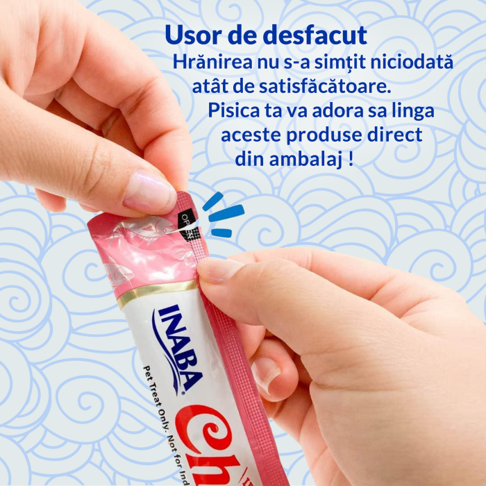 Recompense Cremoase Pisică Adult, CHURU Varieties, Varietăți de Pui și Ton, 50 bucăți [3]