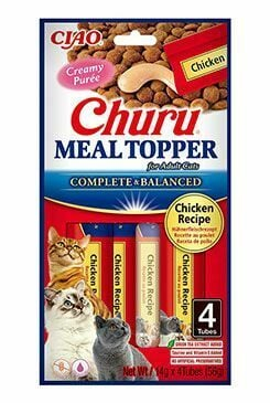 Recompense Cremoase pentru Pisică Adult, CHURU Meal Topper, Pui, 4x14g [1]