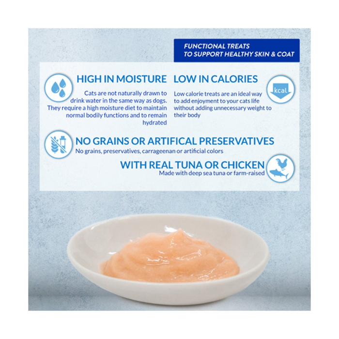 Recompense Cremoase Pisică Adult, CHURU Varieties, Piele și Blană, Pui și Pui cu Scoici, 20 bucăți [4]