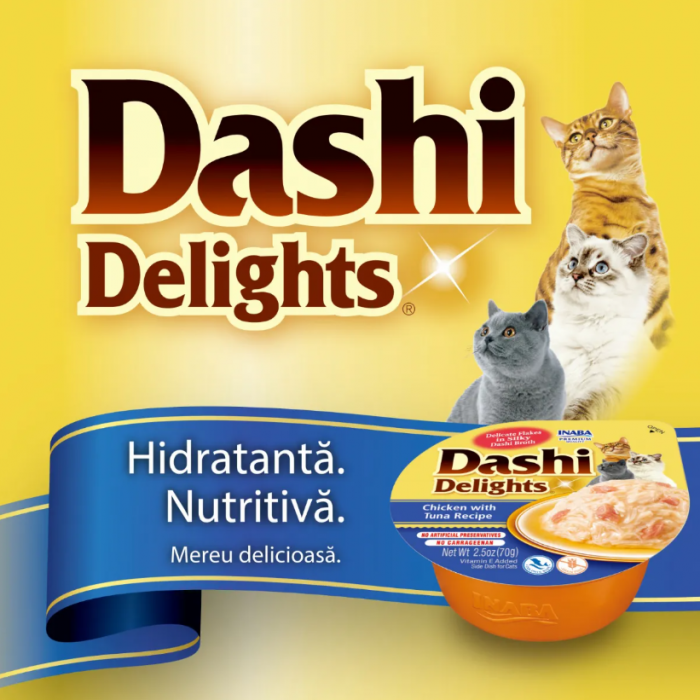 CHURU Dashi Delights, Hrană Umedă Pisică Adult, Somon și Pui, 70g [5]