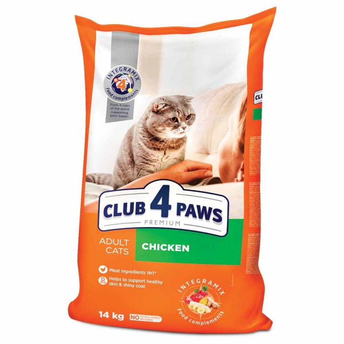 CLUB 4 PAWS Adult cu Pui 14kg Hrana Uscata Pisica