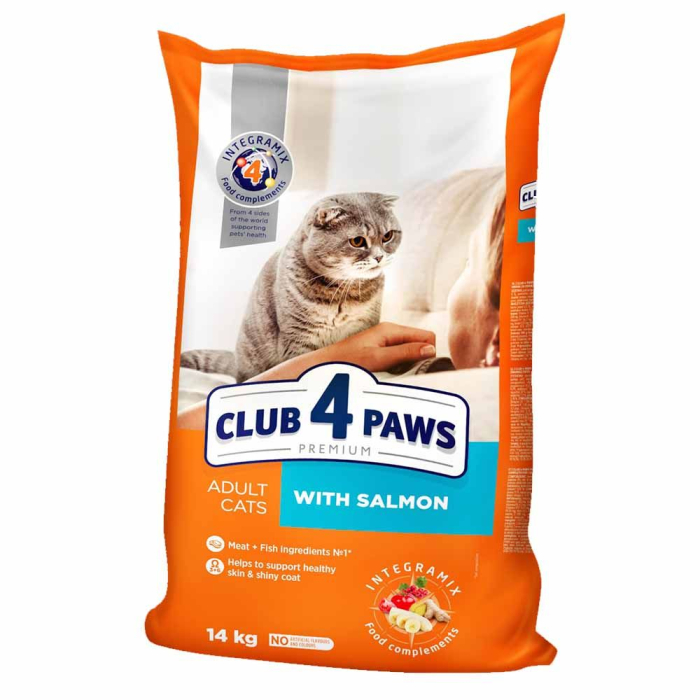 CLUB 4 PAWS Adult cu Somon 14kg Hrana Uscata Pisica