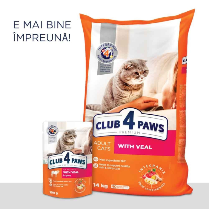 CLUB 4 PAWS Adult cu Vita 300g Hrana Uscata Pisica – DELISTAT [4]