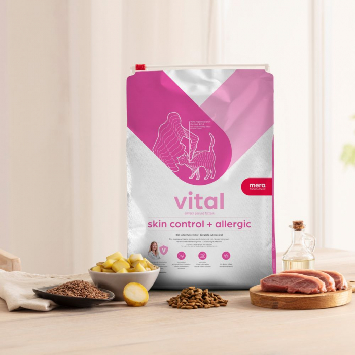 Dieta Veterinara Pisici MERA VITAL Skin Control 3kg [2]