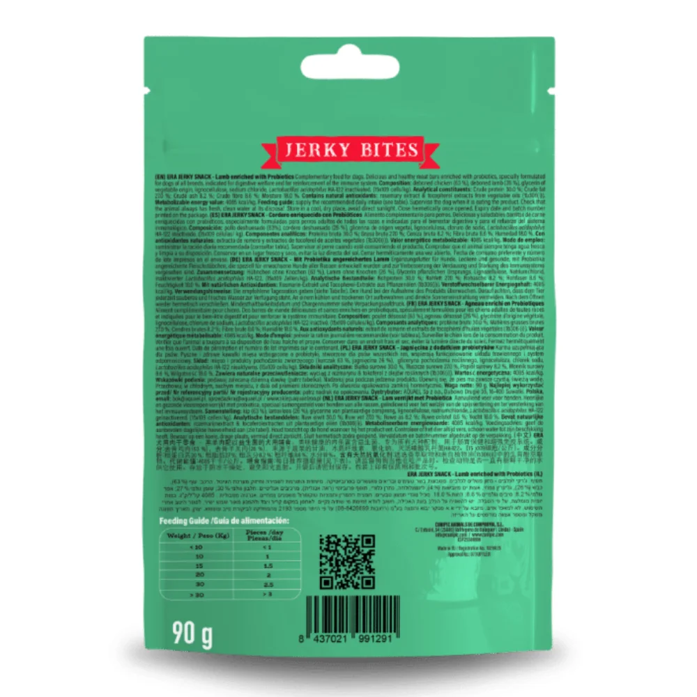 ERA Jerky Bites Miel și Probiotice, recompense câine, 90g [2]