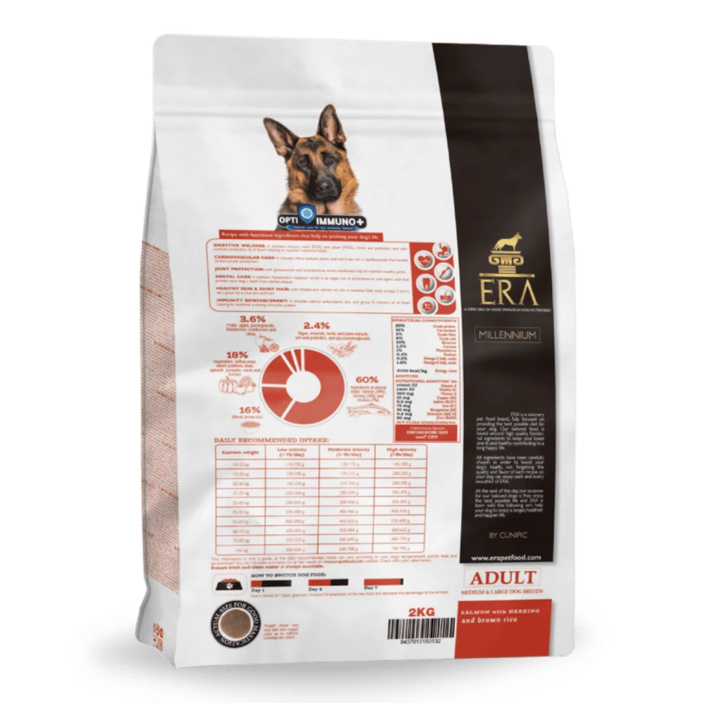 ERA Millennium Adult M/L Somon și Hering, hrană uscată câine, 12kg [2]