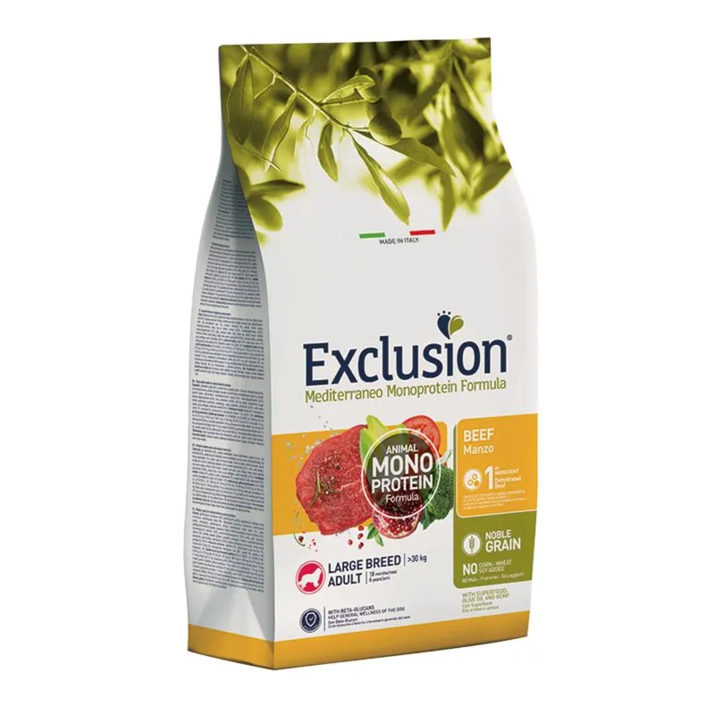 Hrană Uscată Câine Adult, EXCLUSION Mediterraneo, Monoproteică, Talie Mare, Vită, 12kg [1]