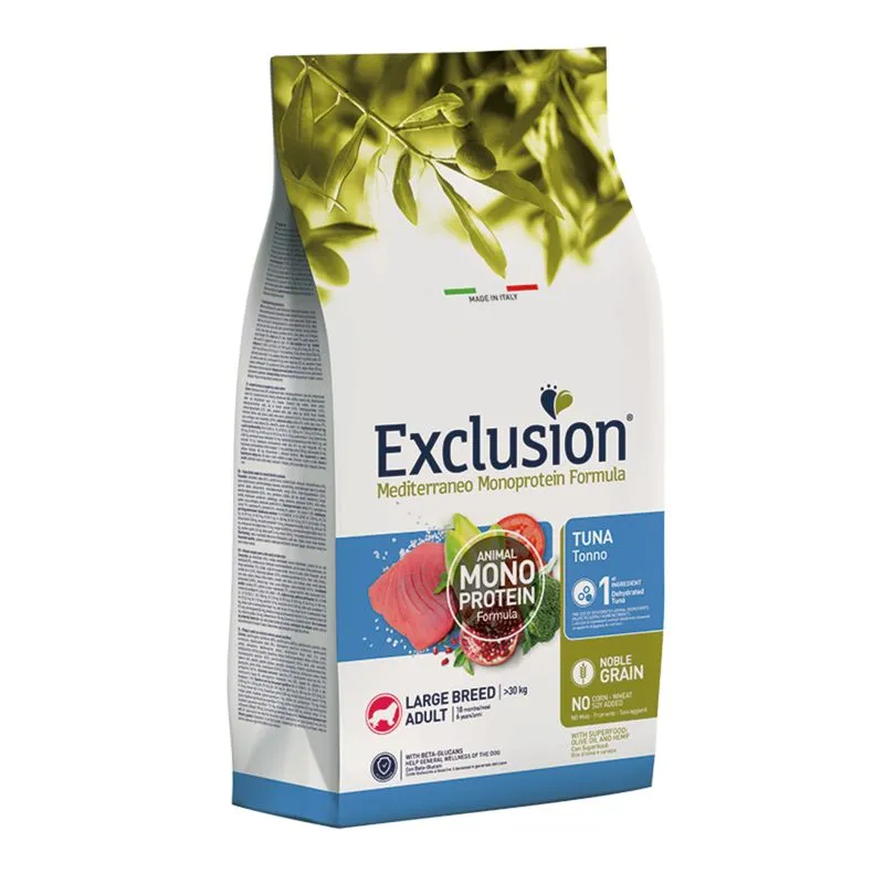 Hrană Uscată Câine Adult, EXCLUSION Mediterraneo, Monoproteică, Talie Mare, Ton, 12kg [1]