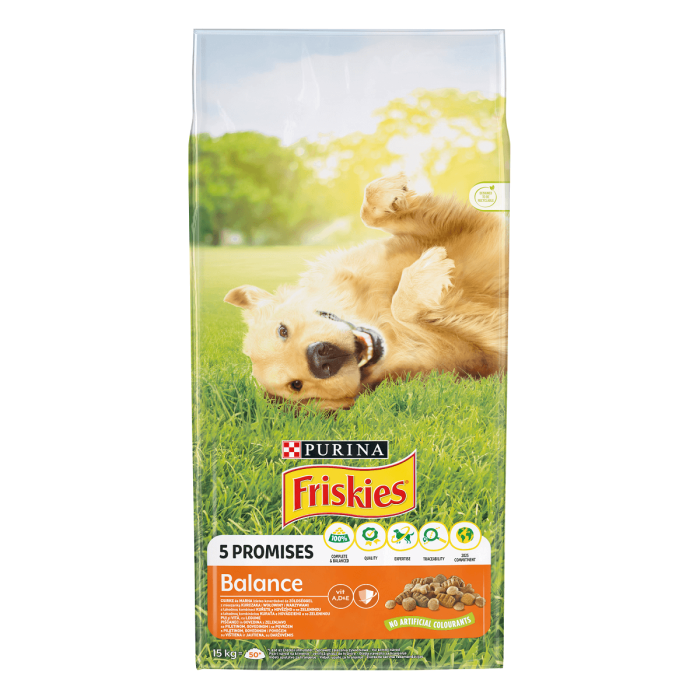 Hrană Uscată Câine Adult, FRISKIES Balance, Pui și Cereale, 10+5kg [1]