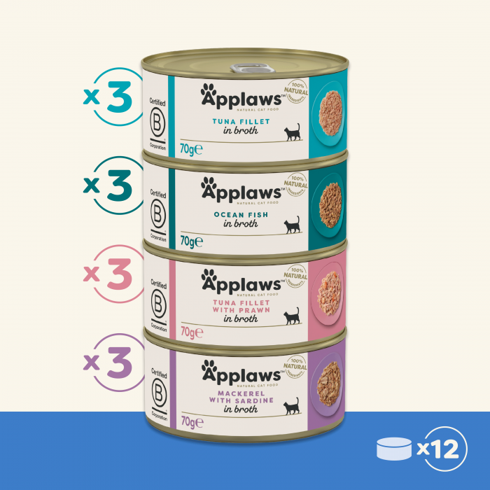 Applaws Multipack Conserve Selectie Peste, Hrana Umeda Pisica 12x70g [3]