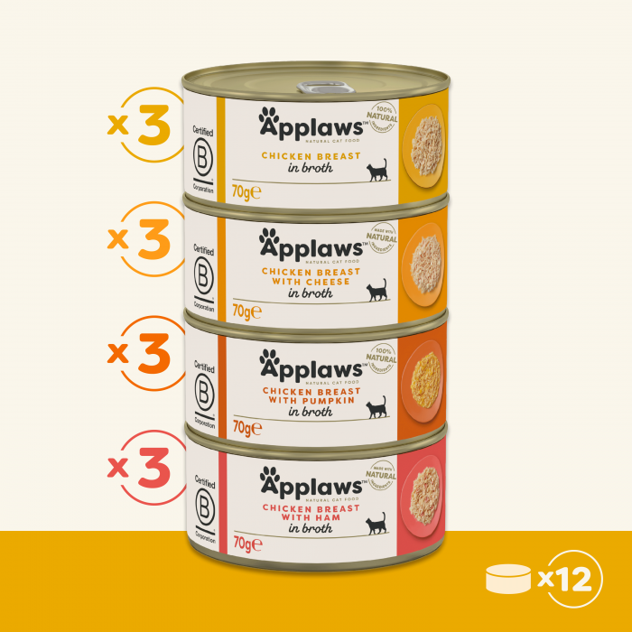 Applaws Multipack Conserve Selectie Pui, Hrana Umeda Pisica 12x70g [3]