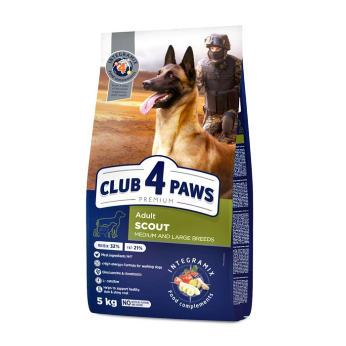 Hrana Uscata Caine CLUB4PAWS Scout 5kg