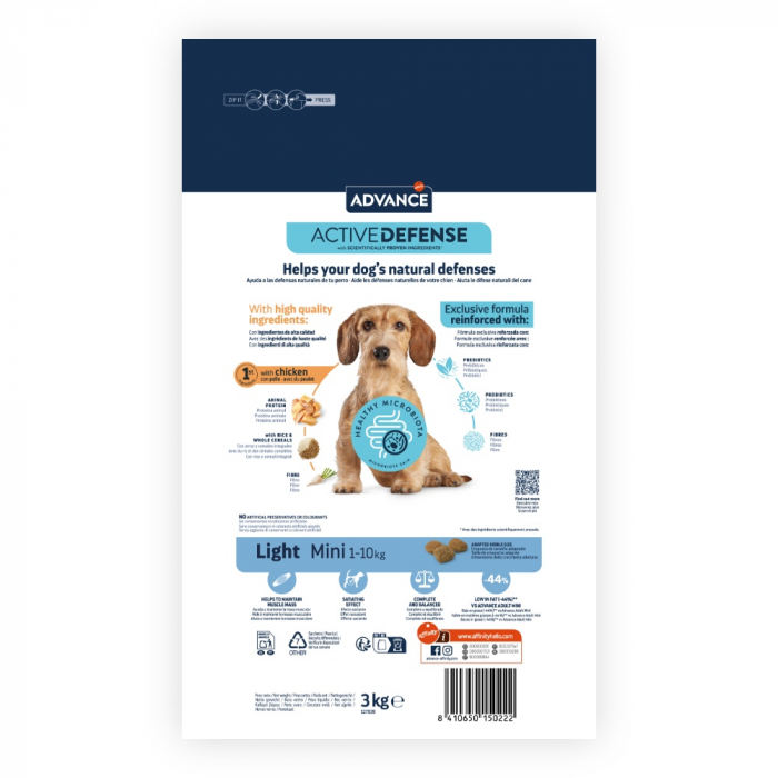 Hrana Uscata Caini ADVANCE Light Mini 3kg – DELISTAT [3]