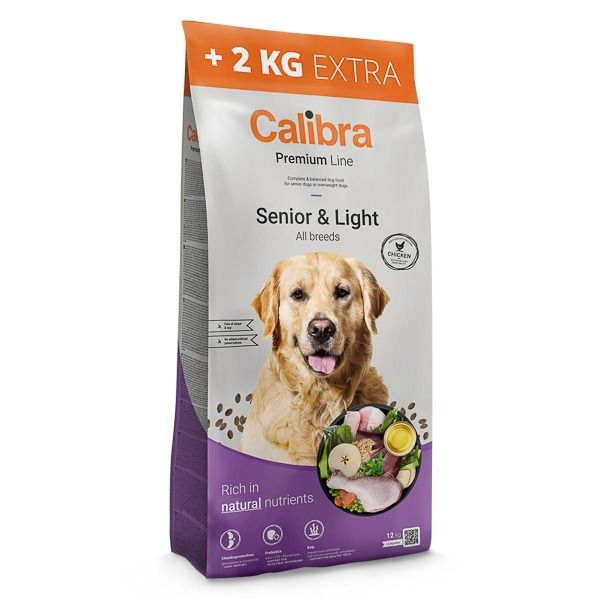 Hrana Uscata Caini CALIBRA Premium Line Senior Light 12 + 2 Kg