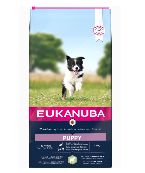Hrana uscata Caini EUKANUBA Puppy Small & Medium Breeds Lamb & Rice 12kg – DELISTAT [2]