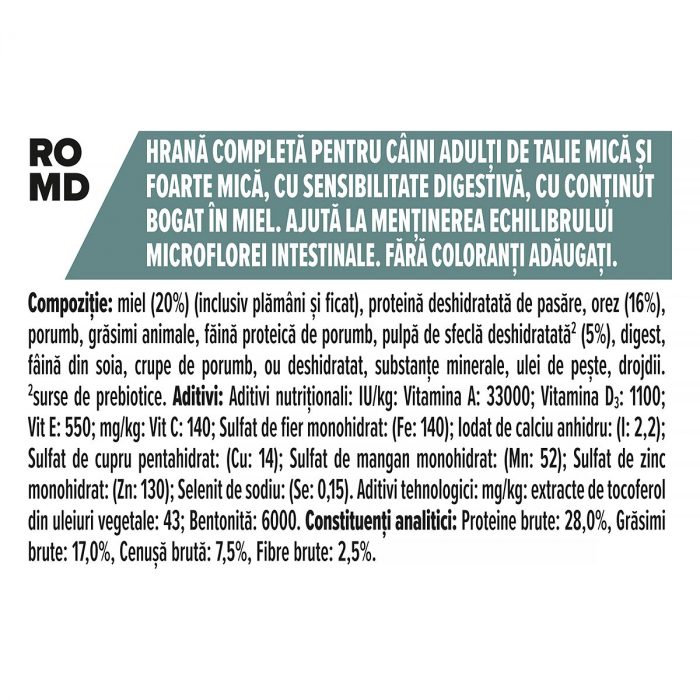 Hrana Uscata Caini PRO PLAN Adult Small and Mini Sensitive Digestion Miel 7kg [4]