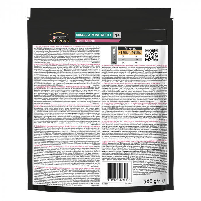 Hrana Uscata Caini PRO PLAN Adult Small Sensitive Skin Somon cu Orez 700g [2]