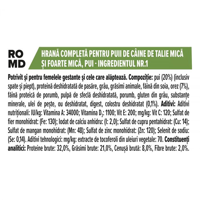 Hrana Uscata Caini PRO PLAN Puppy Small Original Pui si Orez 7kg [4]