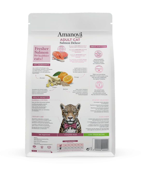 Hrană Uscată Pisică Adult, AMANOVA, Hipoalergenic, Somon, 1.5kg [2]