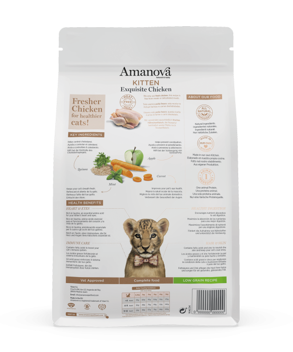 Hrană Uscată Pisică Junior, AMANOVA, Hipoalergenic, Pui, 4kg [2]