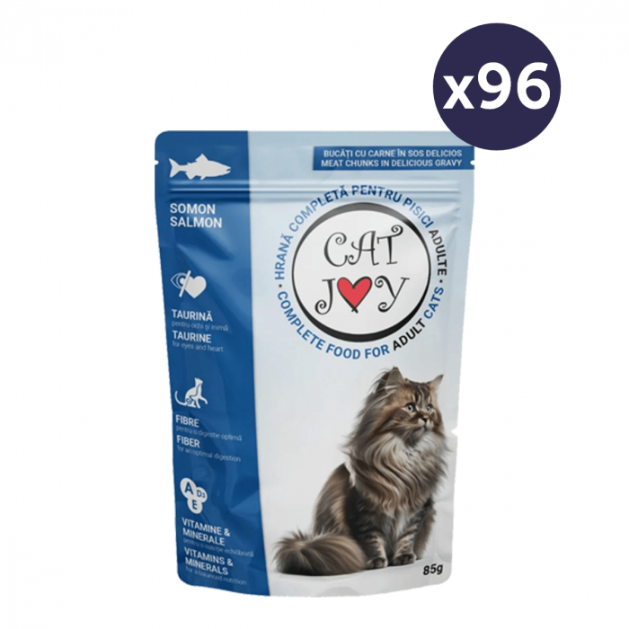 MEGAPACK CAT JOY Hrană Umedă Pisică Adult, Somon în sos, 96x85g [1]