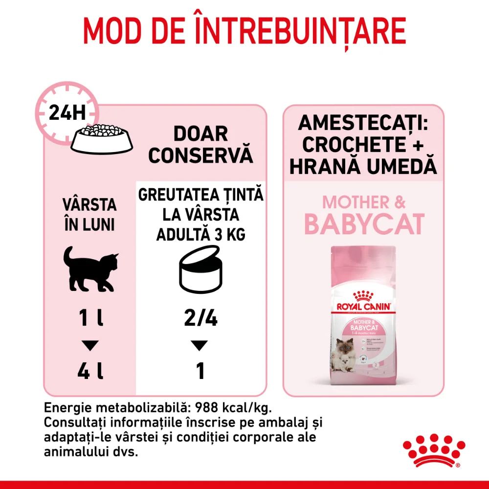 ROYAL CANIN Mother & BabyCat, hrană umedă pisică, mama si puiul (textură spumoasă), 195g [8]