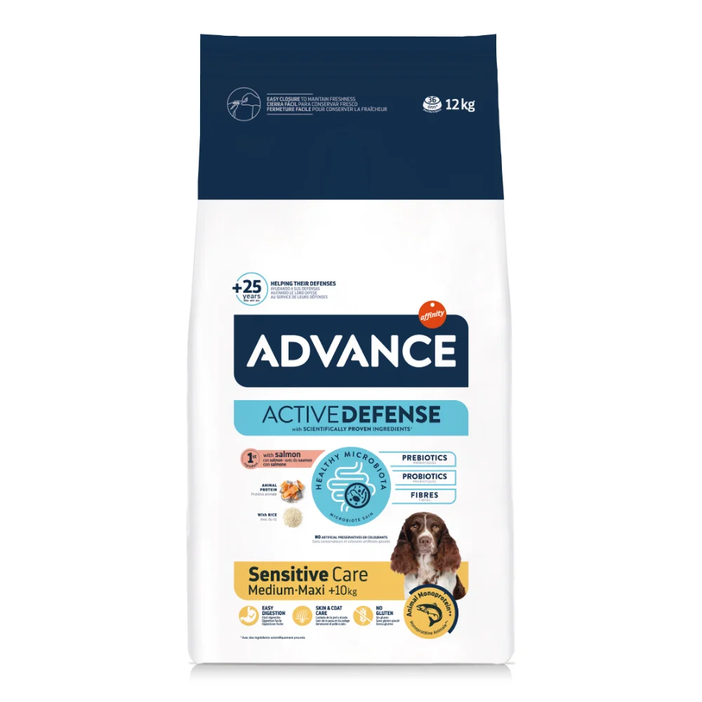 Pachet Economic Hrana Uscata Caini ADVANCE Sensitive Medium/Maxi Somon si Orez 2x12kg [3]