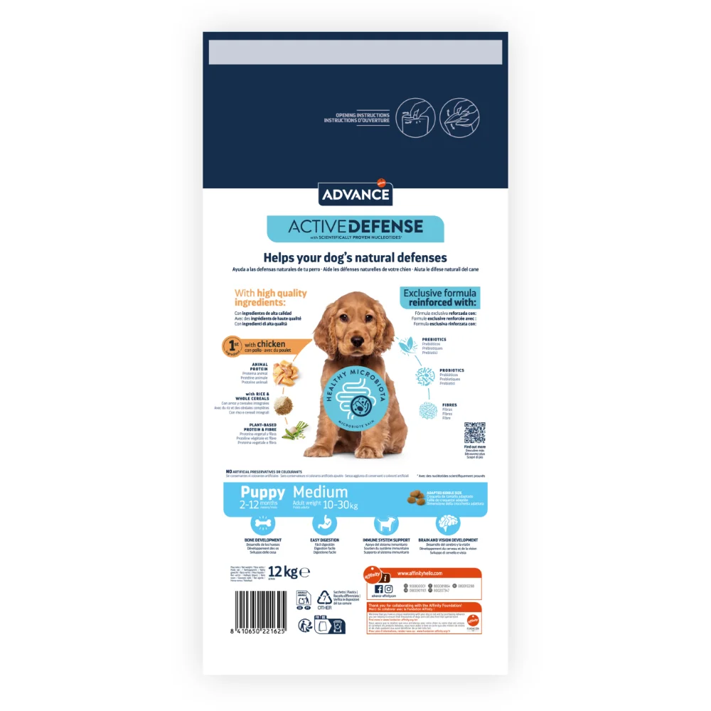Pachet Economic Hrana Uscata Caini ADVANCE Puppy Medium 2x12kg [4]