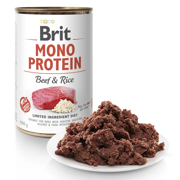 Pachet Economic Hrană Umedă Câine Adult, BRIT Mono Protein, Vită și Orez, 6x400g [2]