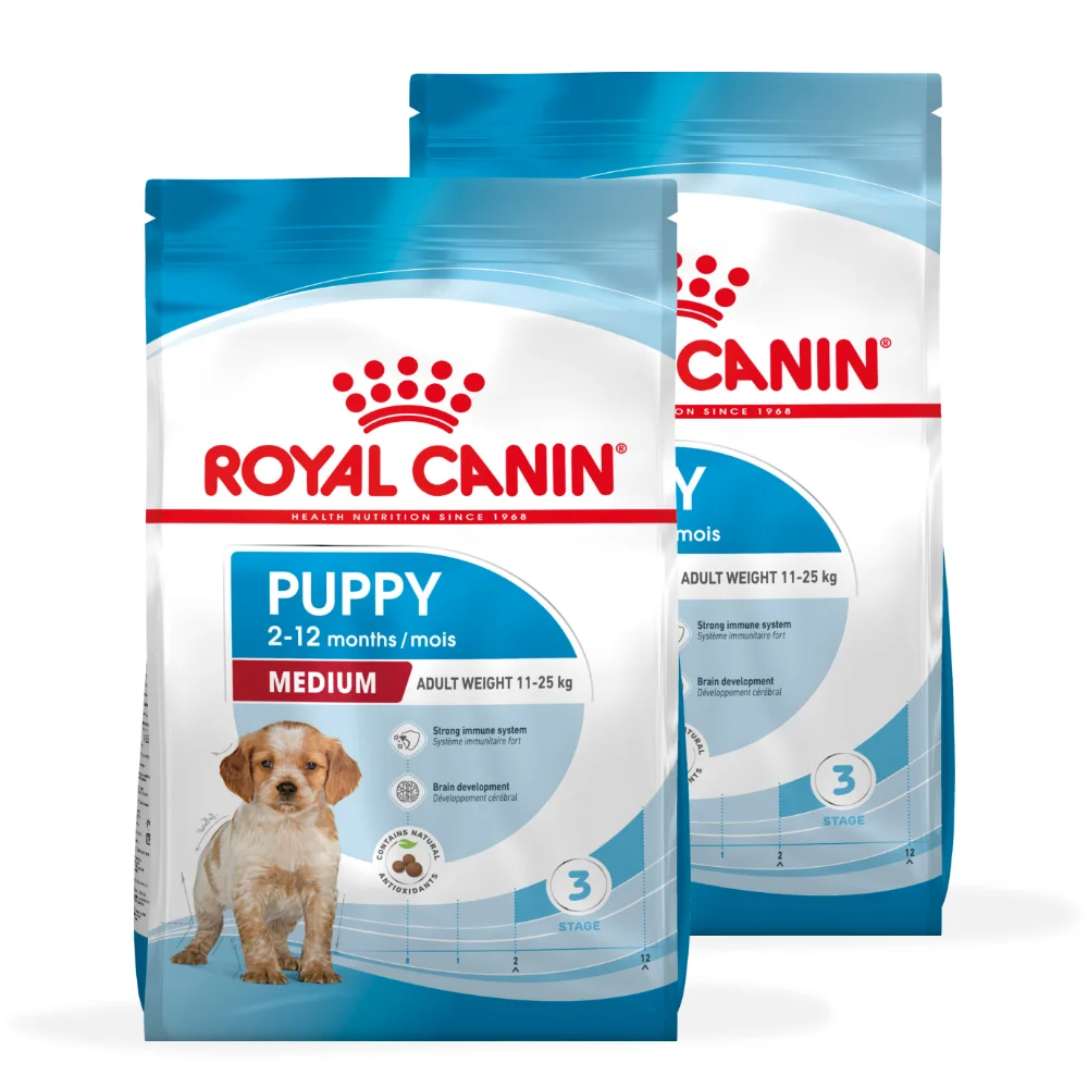 Pachet Economic ROYAL CANIN Medium Puppy, hrană uscată câine junior, 2x15kg [2]