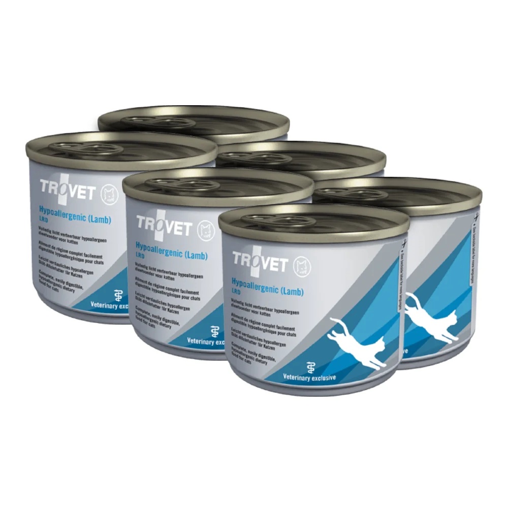 Pachet Economic TROVET Hypoallergenic, Dietă Veterinară Umedă Pisică Adult, Miel, 6x200g [1]