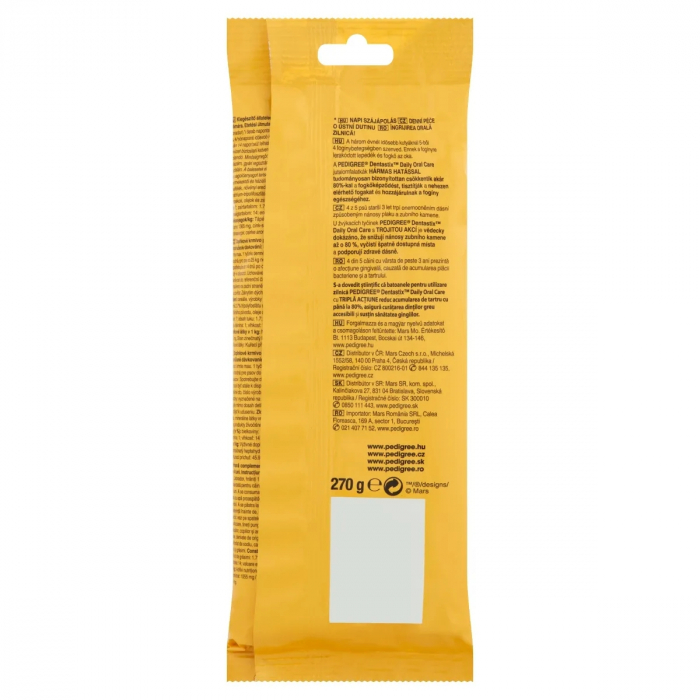 Recompense pentru Câine Adult, PEDIGREE Dentastix Mono, Batoane, Talie Mare, 270g, 7 bucăți [2]