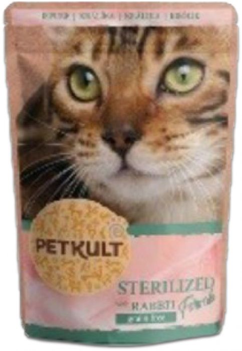 PETKULT CAT PLIC STERILIZED IEPURE 100G