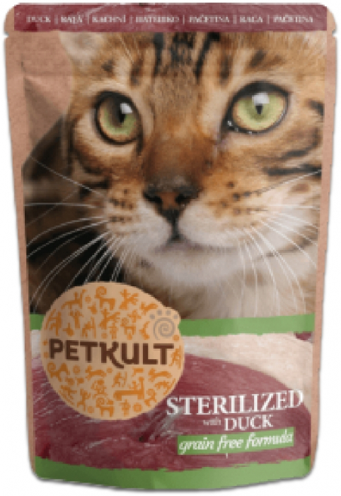 PETKULT CAT PLIC STERILIZED RATA 100G