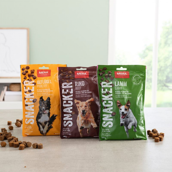 Recompense pentru Câine Adult, MERA Snacker, Miel, 200g [4]