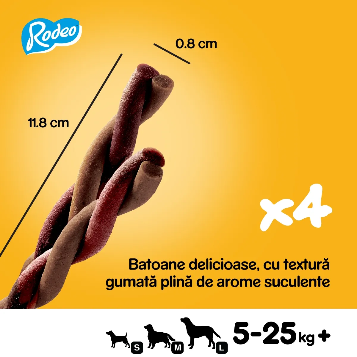 Recompense pentru Câine Adult, PEDIGREE Rodeo, Batoane, Vită, 70g [3]