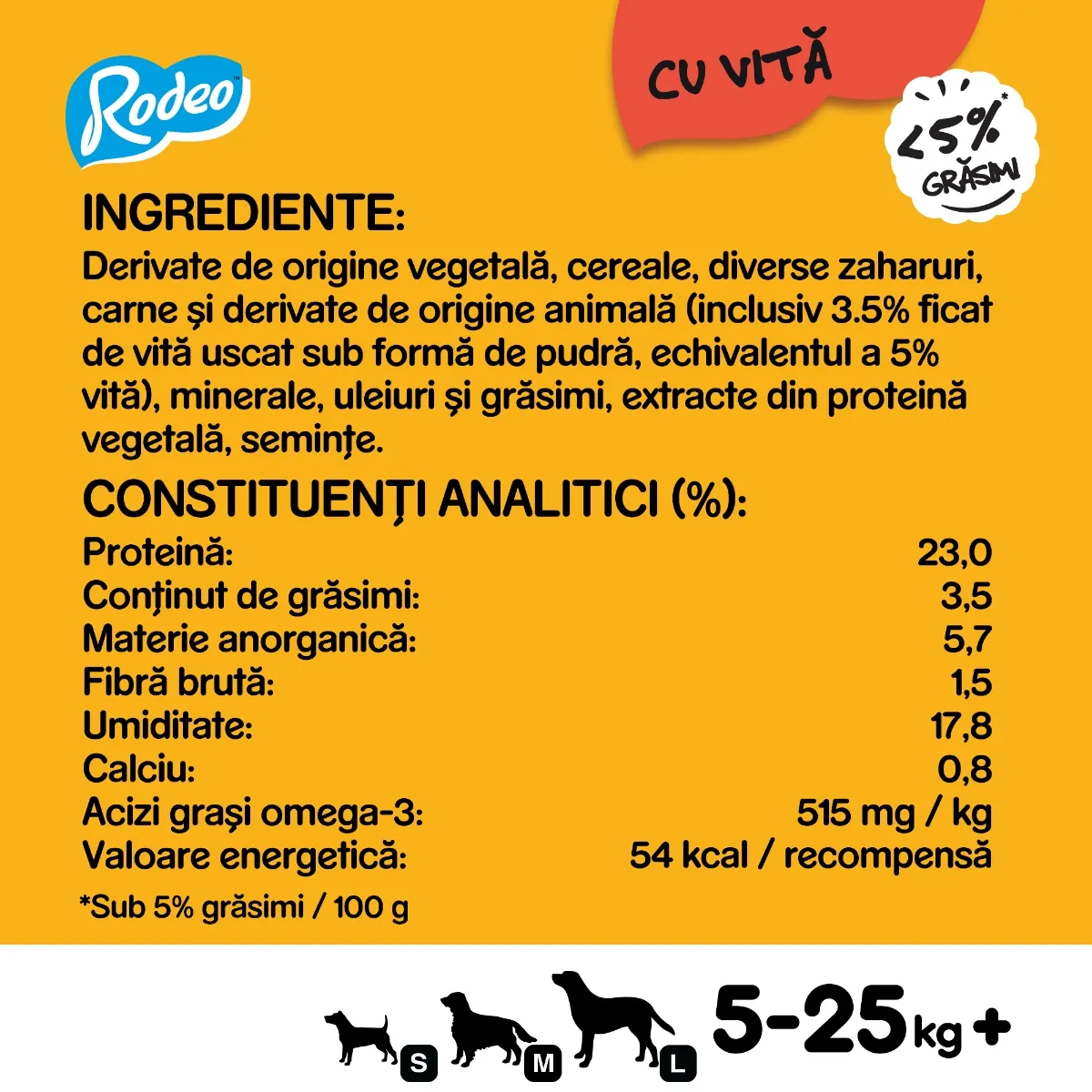 Recompense pentru Câine Adult, PEDIGREE Rodeo, Batoane, Vită, 70g [6]