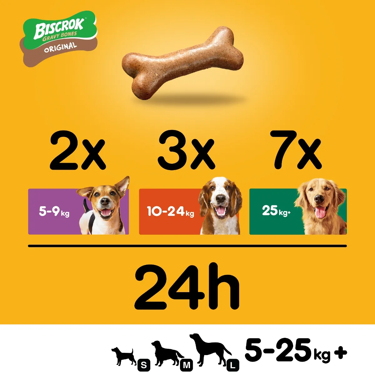 Recompense pentru Câine Adult, PEDIGREE Biscrok Gravy Bones, Biscuiți, 500g [4]