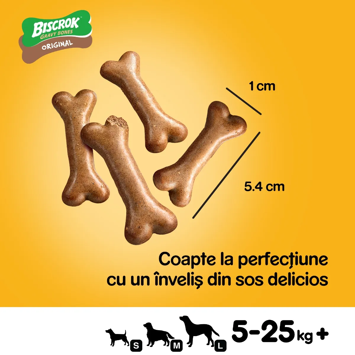 Recompense pentru Câine Adult, PEDIGREE Biscrok Gravy Bones, Biscuiți, 500g [3]