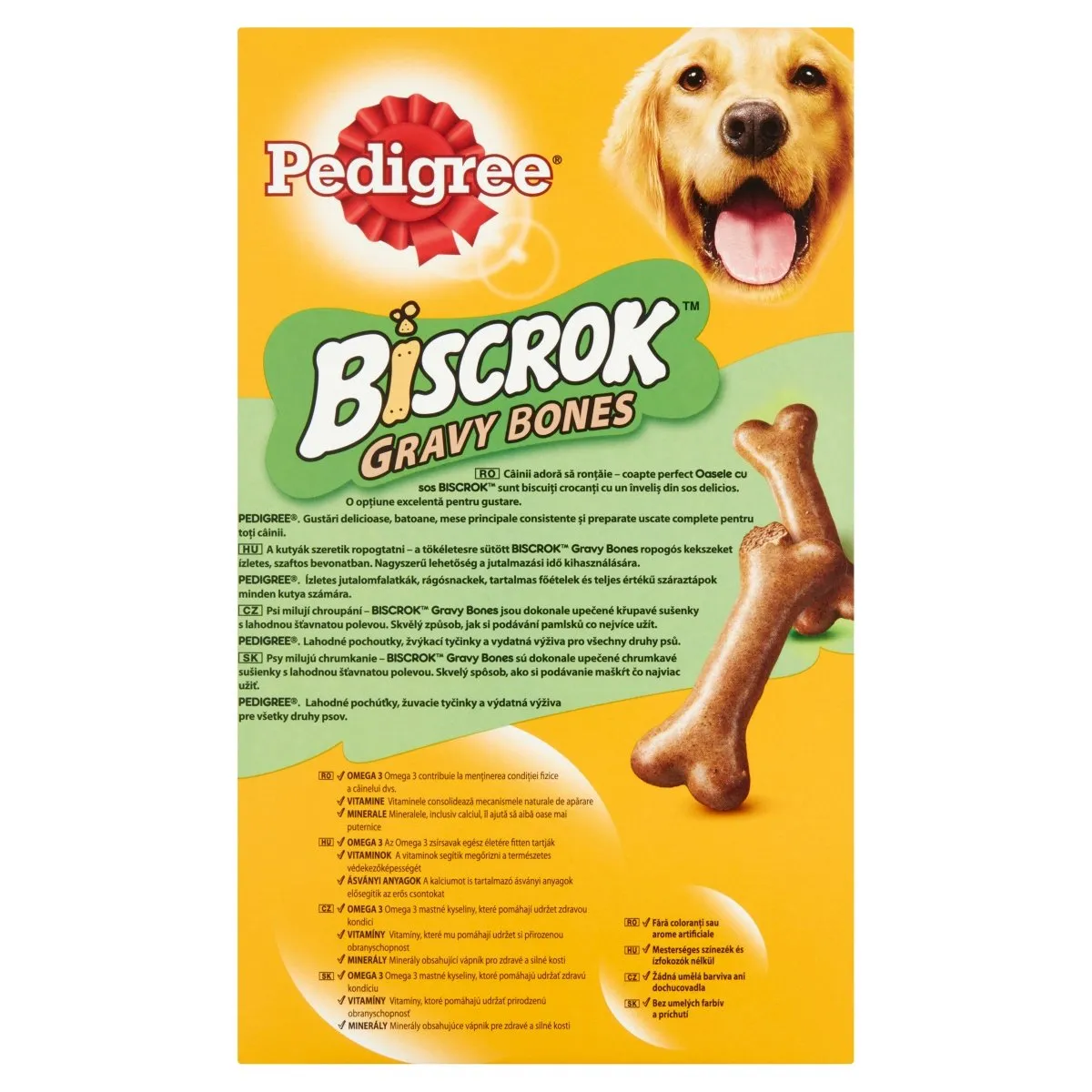 Recompense pentru Câine Adult, PEDIGREE Biscrok Gravy Bones, Biscuiți, 500g [2]