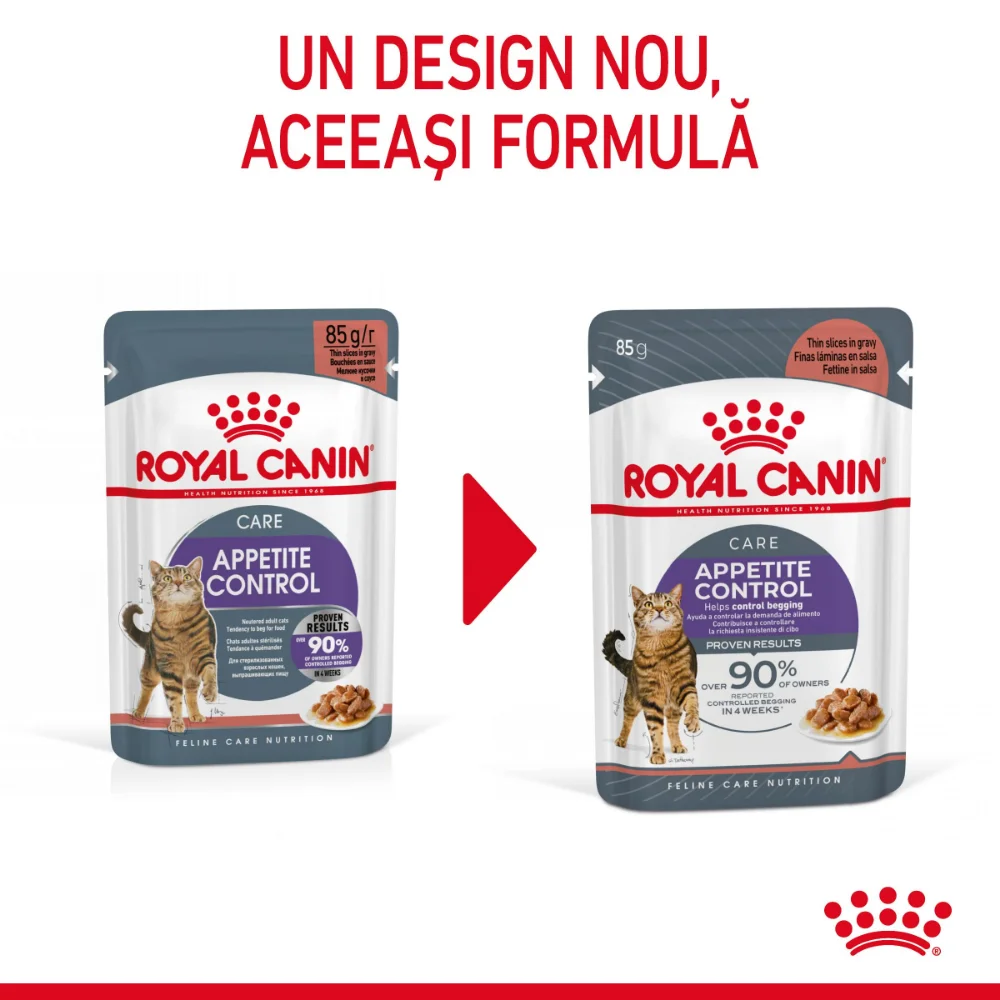 ROYAL CANIN Appetite Control Care, hrană umedă pisici, adult sterilizat, reglarea apetitului, (în sos), 12x85g [4]