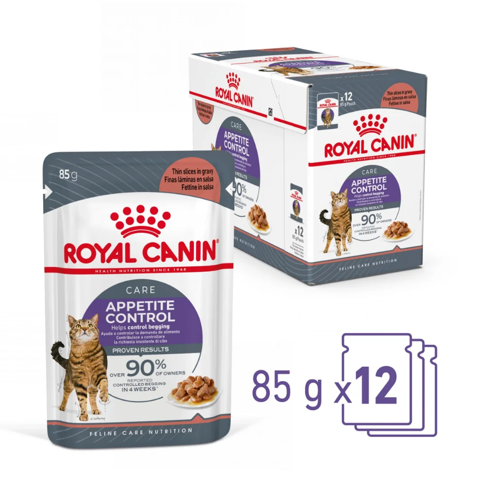 ROYAL CANIN Appetite Control Care, hrană umedă pisici, adult sterilizat, reglarea apetitului, (în sos), 12x85g [3]