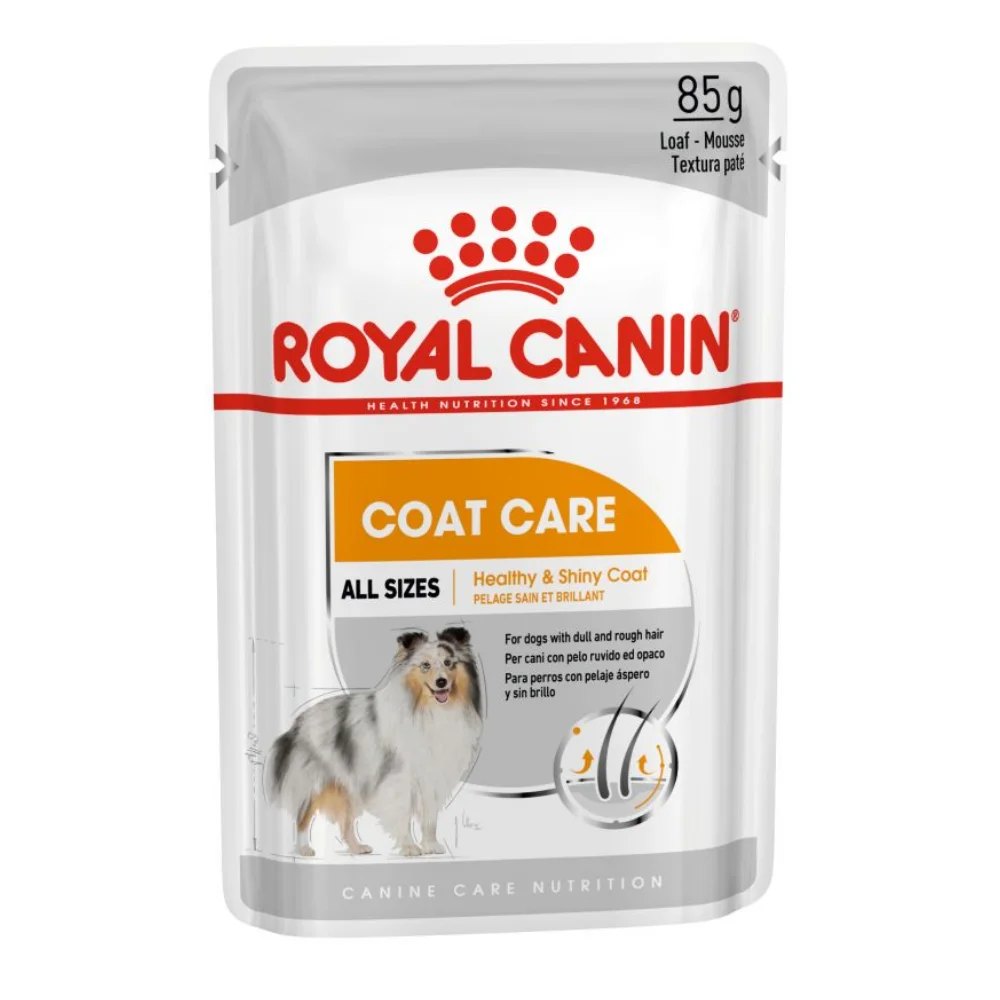 ROYAL CANIN Coat Care Adult, hrană umedă câine, blană sănătoasă și lucioasă (pate), 12x85g [2]